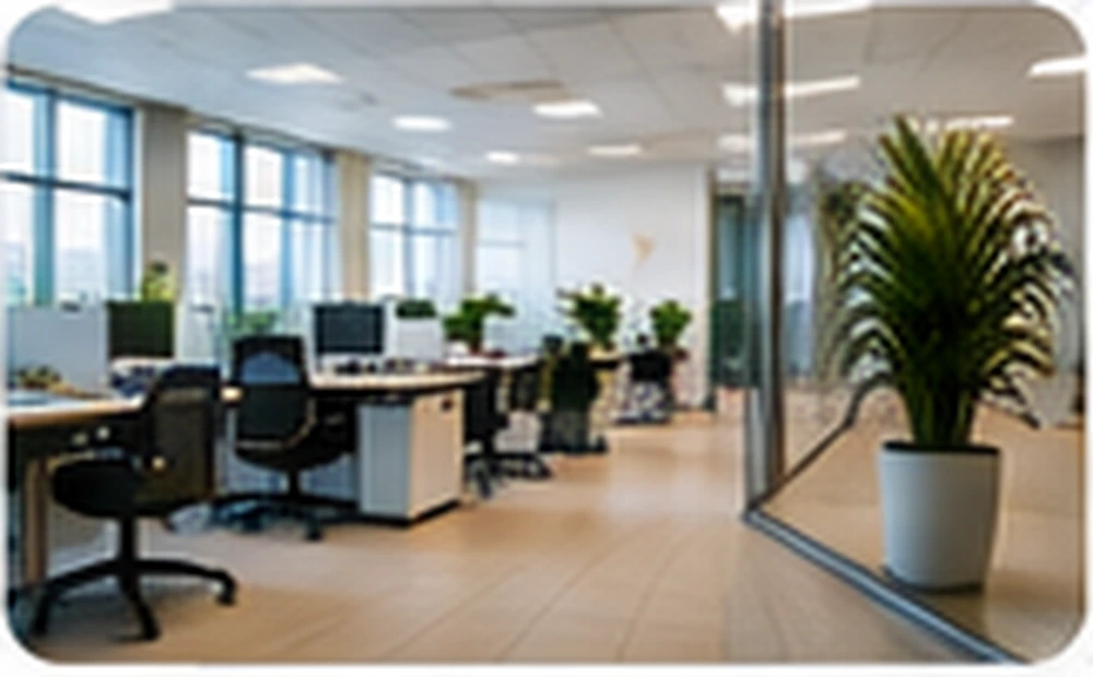 Büroreinigung in modernen Arbeitsräumen